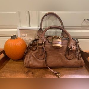 Chloe paddington padlock bag, brown
